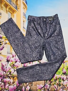 Express Slim Super High Rise Coated Jeans Size 00 New